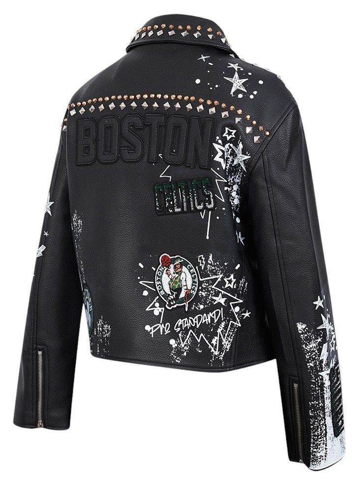 Pro Standard Women's Boston Celtics Black Sketchbook Leather Jacket product image