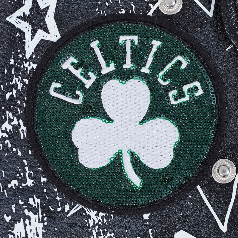 Pro Standard Women's Boston Celtics Black Sketchbook Leather Jacket product image