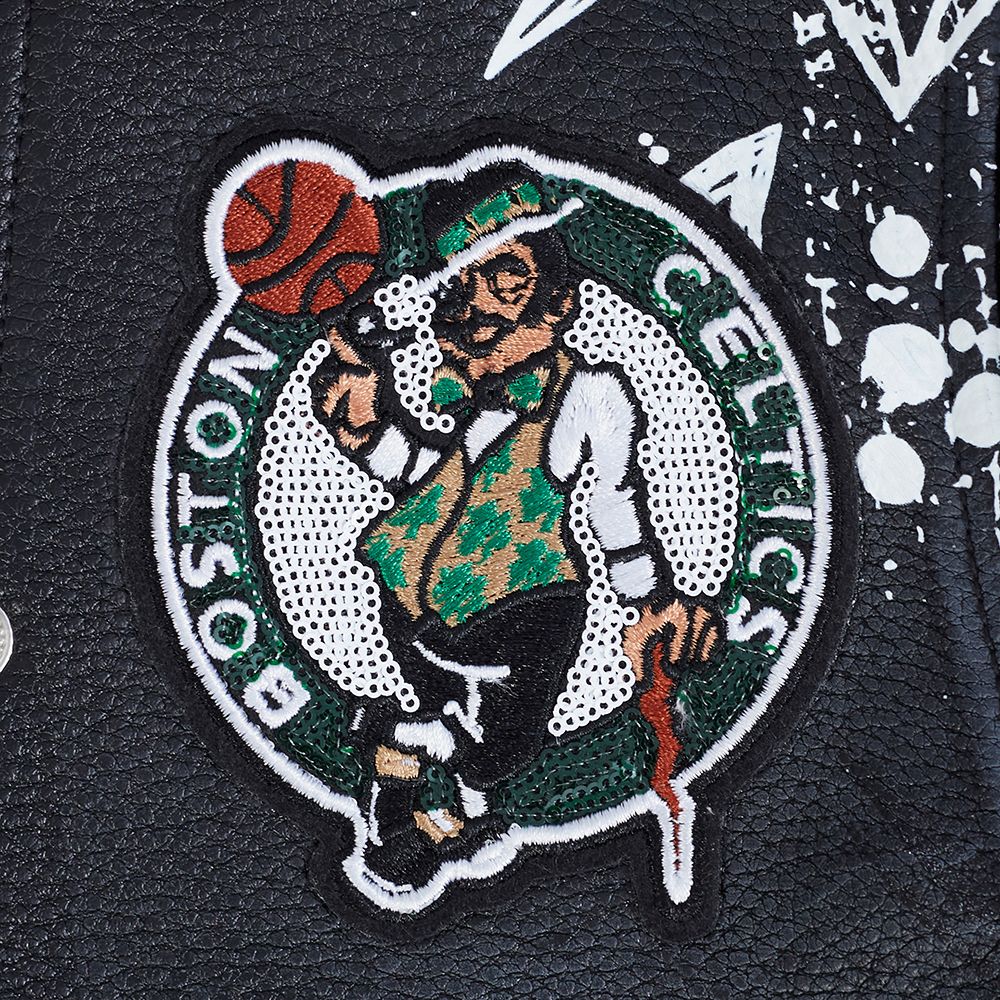Pro Standard Women's Boston Celtics Black Sketchbook Leather Jacket product image