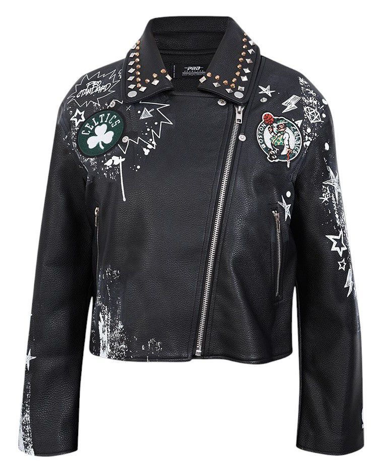 Pro Standard Women's Boston Celtics Black Sketchbook Leather Jacket product image