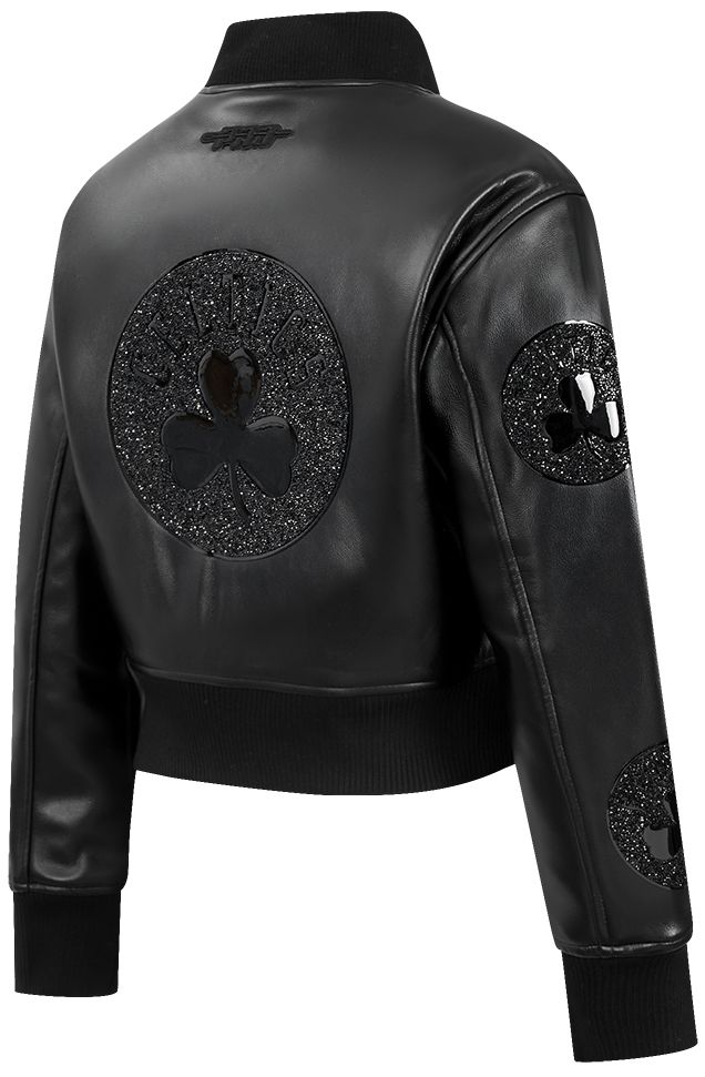 Pro Standard Women's Boston Celtics Black Full-Zip Leather Jacket product image