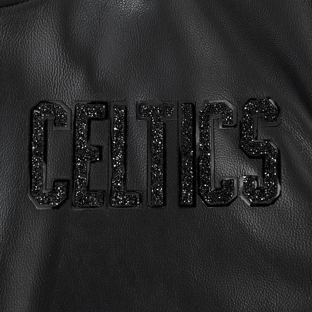Pro Standard Women's Boston Celtics Black Full-Zip Leather Jacket product image