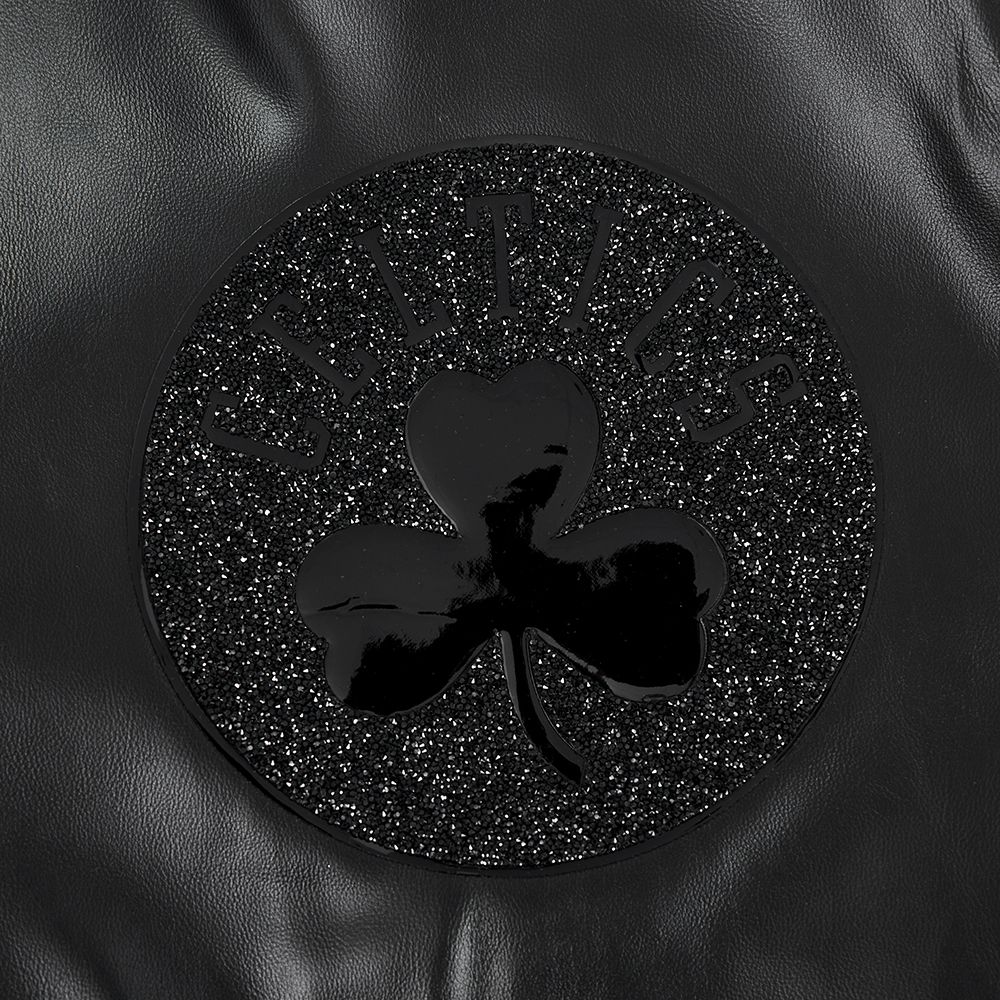 Pro Standard Women's Boston Celtics Black Full-Zip Leather Jacket product image