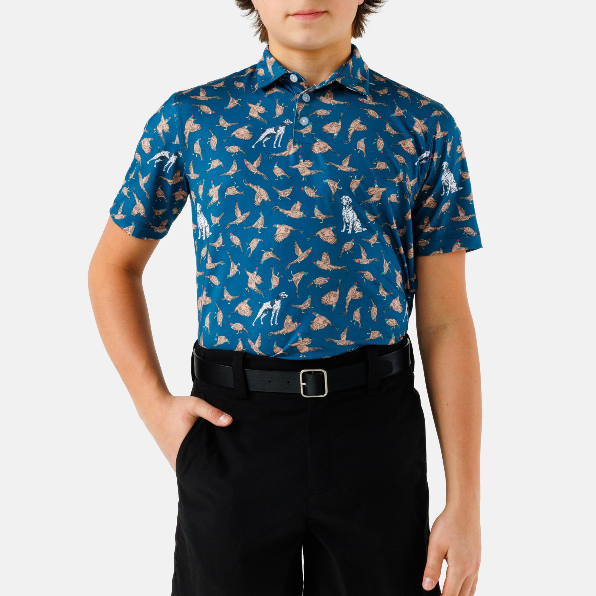 Waggle Boys' Bird Dog Golf Polo product image