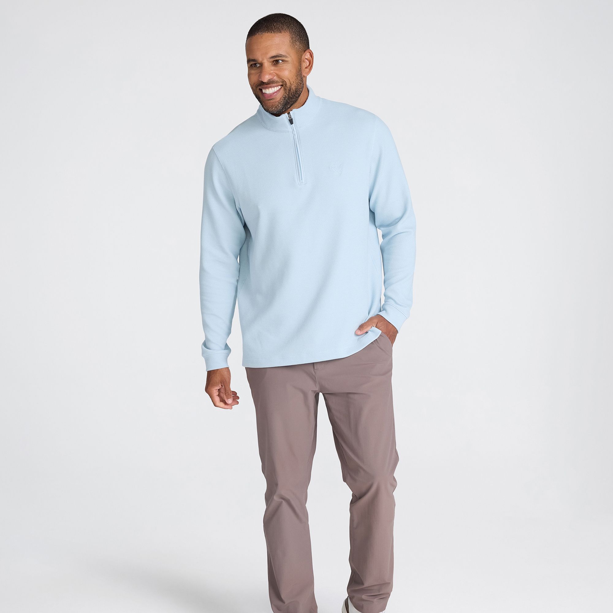 Bad Birdie Men's Waffle Golf ¼ Zip product image