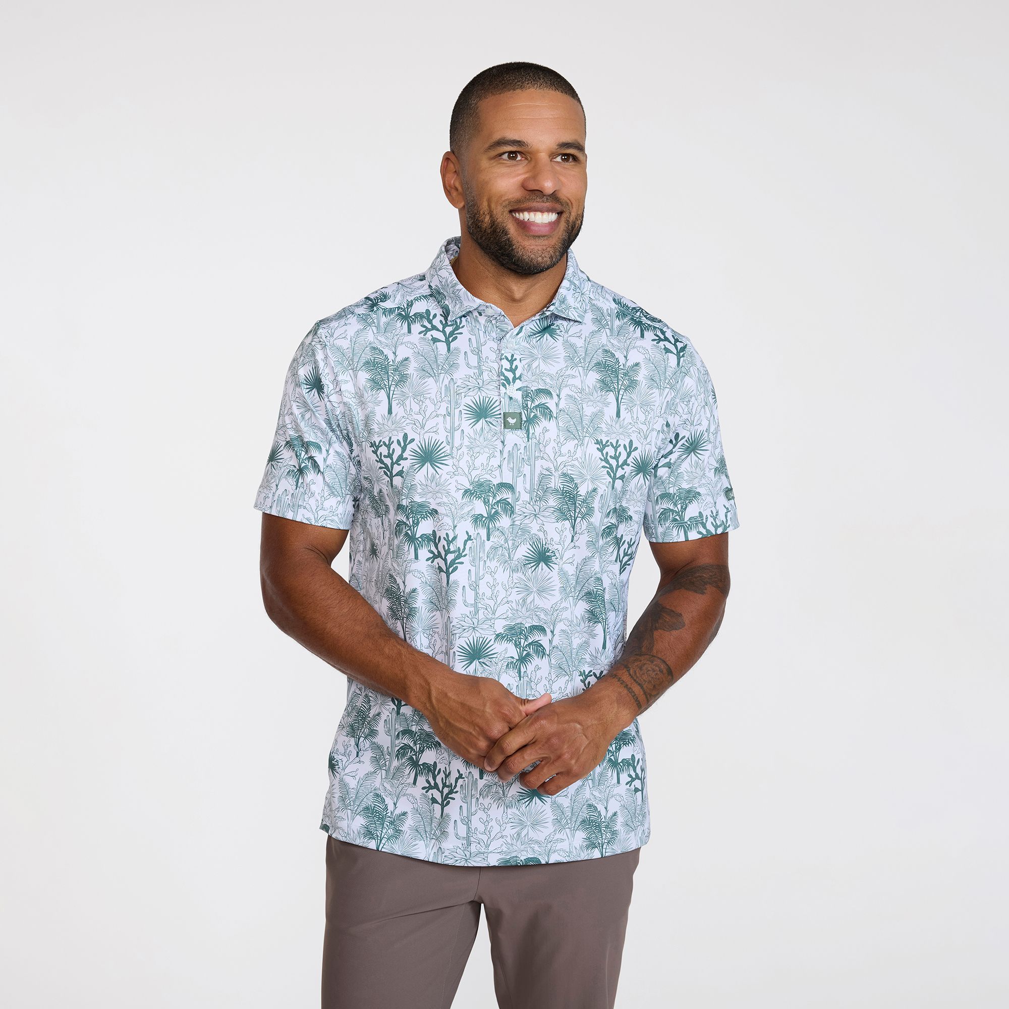 Bad Birdie Men's Cactus Jungle Core Performance Golf Polo product image