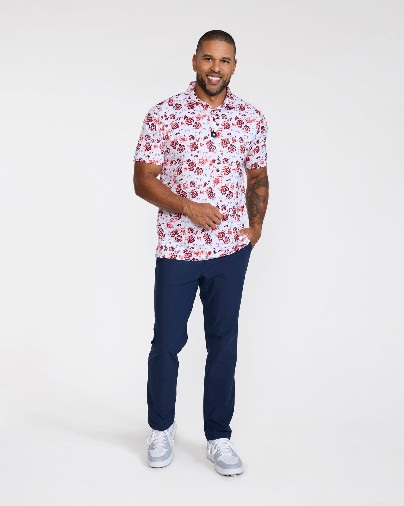 Bad Birdie Men's Blooming Back Nine Core Performance Golf Polo product image