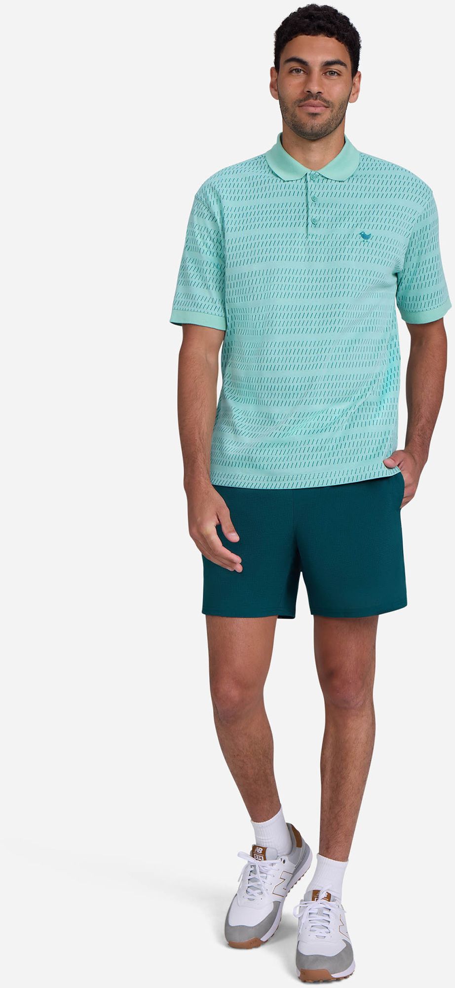 Bad Birdie Men's Jacquard Thread Needle Jacquard Golf Polo product image