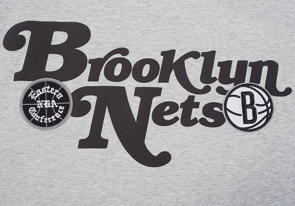 Pro Standard Men's Brooklyn Nets Gray Souvenir Short Sleeve T-Shirt product image