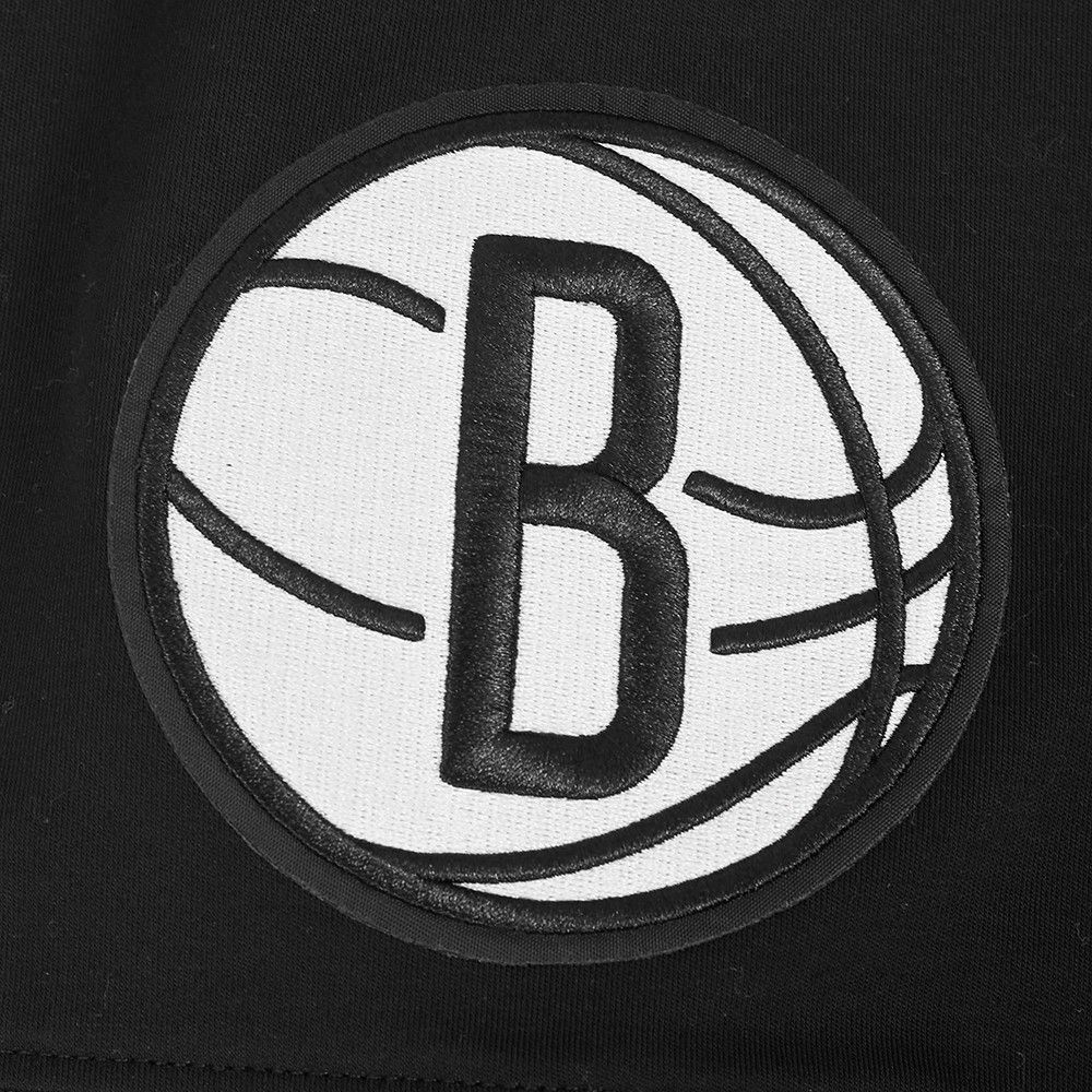 Pro Standard Men's Brooklyn Nets Black Classic Chenille Short Sleeve Pullover Hoodie product image