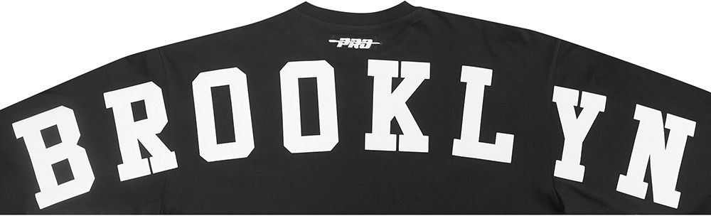Pro Standard Men's Brooklyn Nets Black Wingspan Drop Shoulder Long Sleeve T-Shirt product image