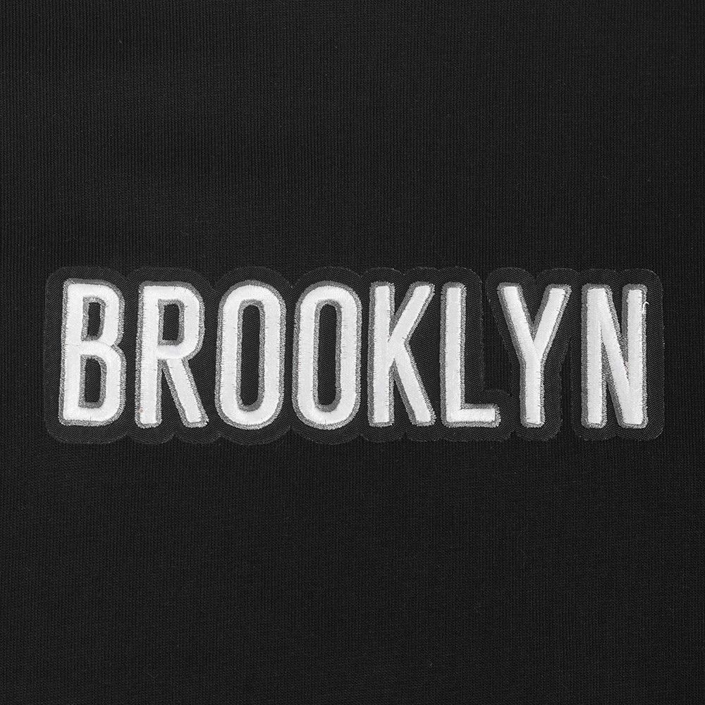 Pro Standard Men's Brooklyn Nets Black Wingspan Drop Shoulder Long Sleeve T-Shirt product image