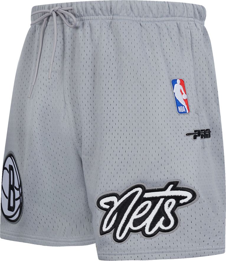 Pro Standard Men's Brooklyn Nets Gray Souvenir Mesh Shorts product image