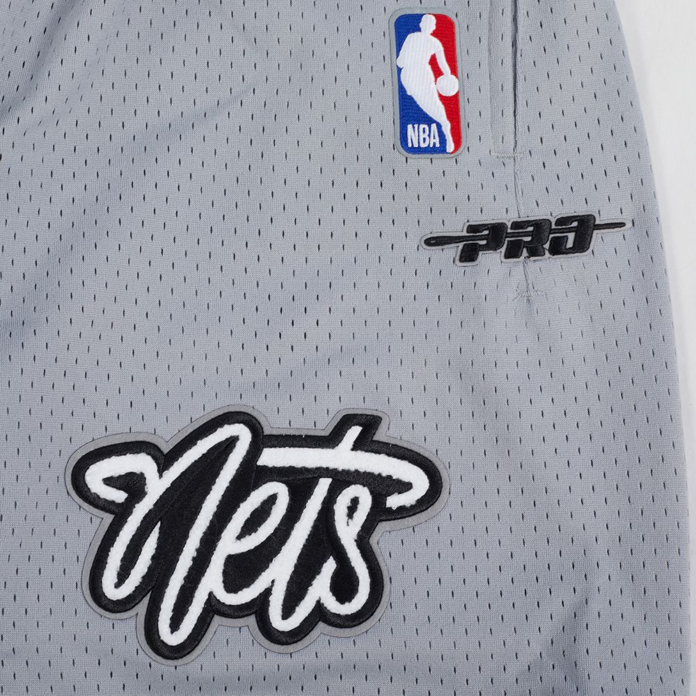 Pro Standard Men's Brooklyn Nets Gray Souvenir Mesh Shorts product image