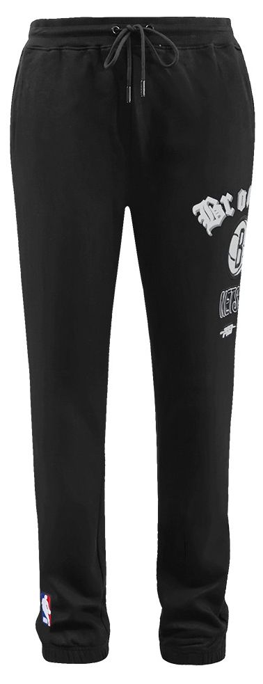 Pro Standard Men's Brooklyn Nets Black Old English Fleece Sweatpants product image