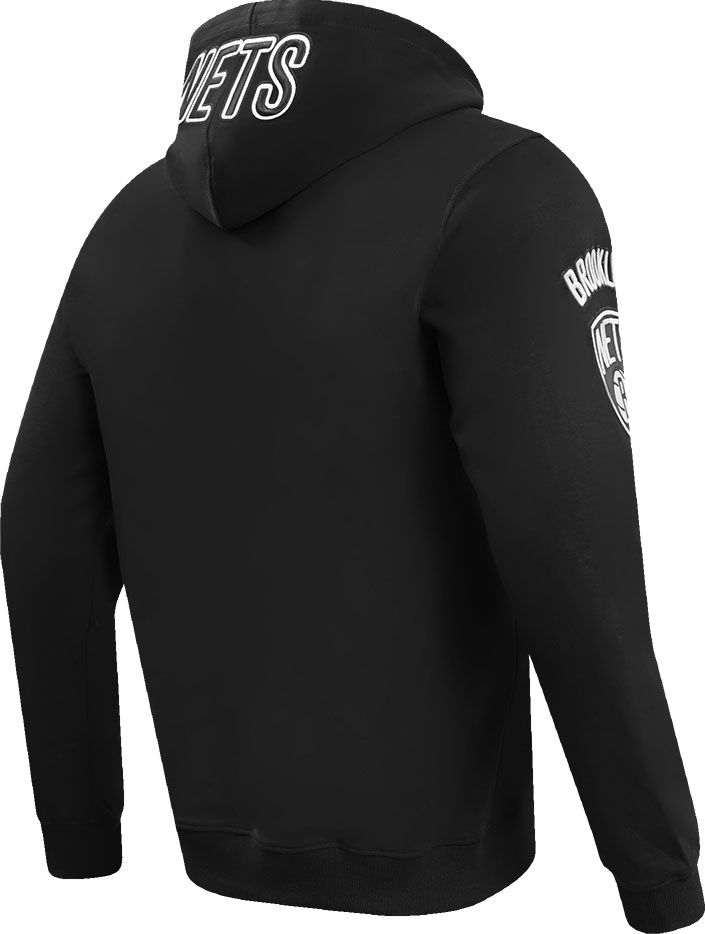 Pro Standard Men's Brooklyn Nets Black Old English Fleece Pullover Hoodie product image