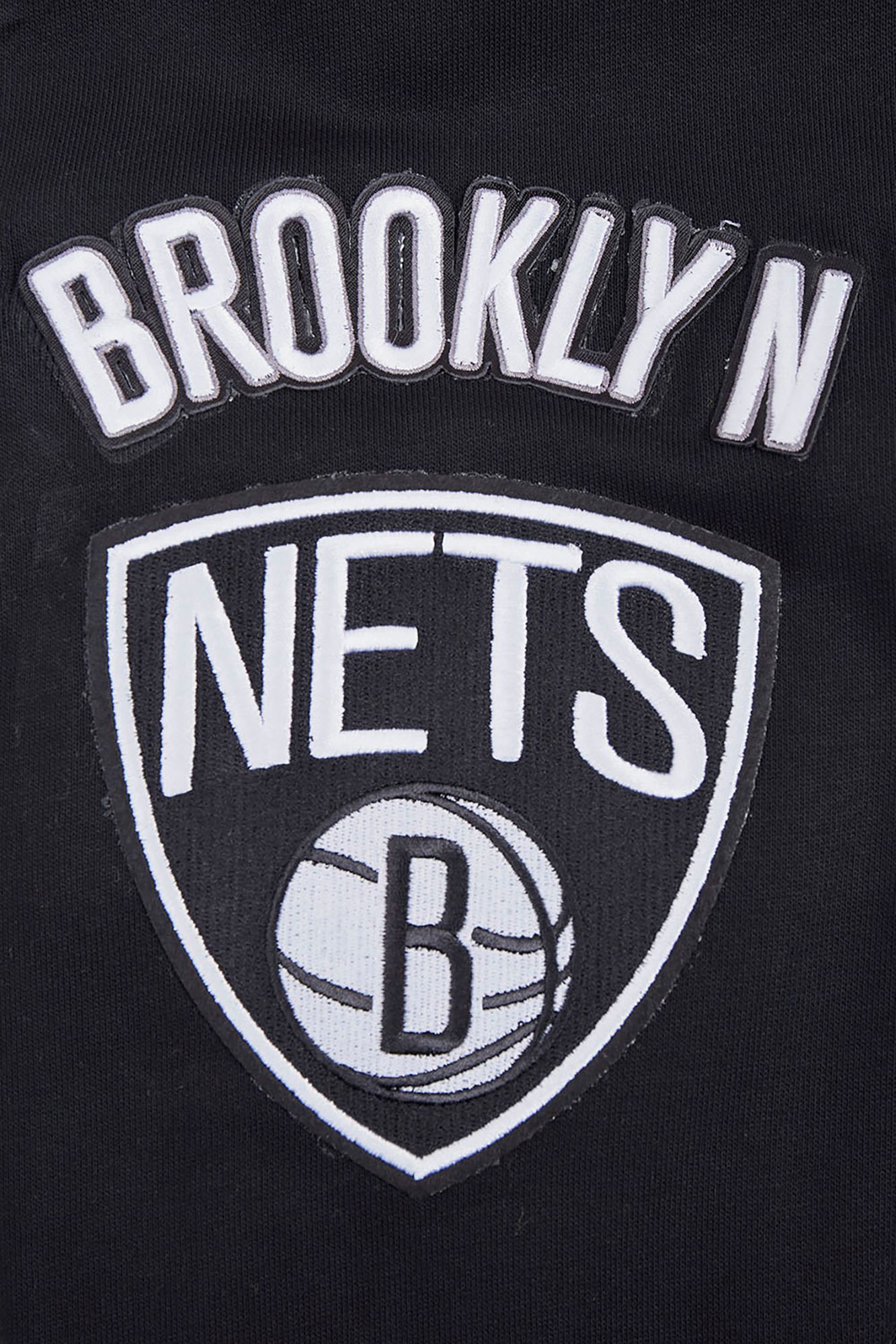 Pro Standard Men's Brooklyn Nets Black Old English Fleece Pullover Hoodie product image