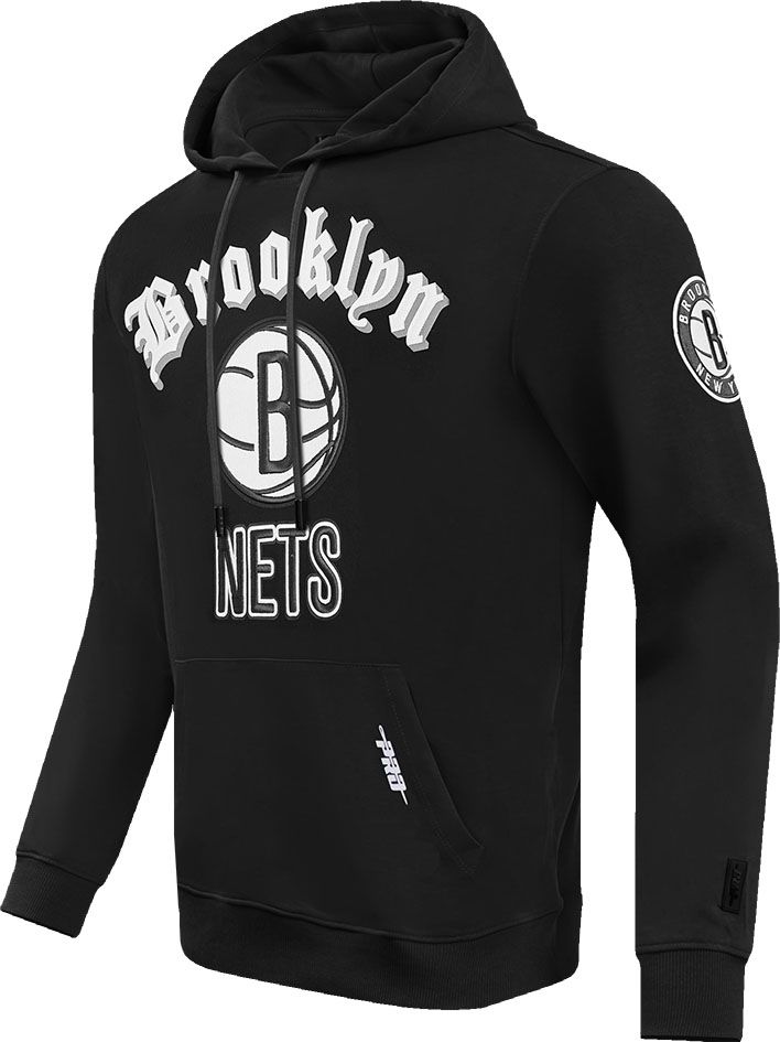 Pro Standard Men's Brooklyn Nets Black Old English Fleece Pullover Hoodie product image