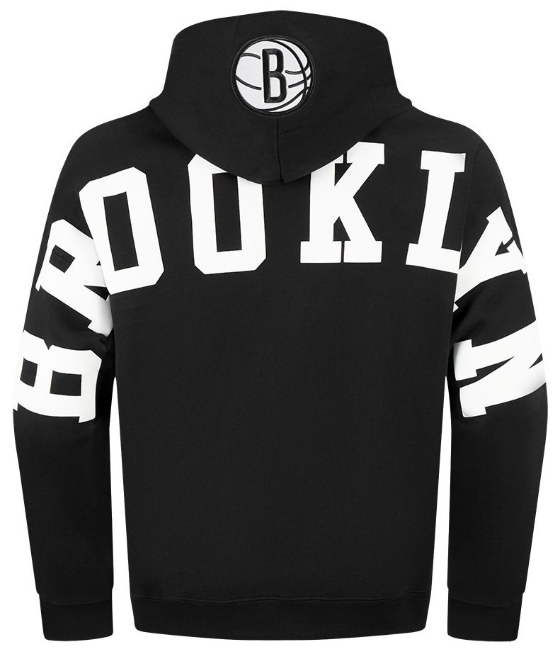 Pro Standard Men's Brooklyn Nets Black Wingspan Drop Shoulder Hoodie product image