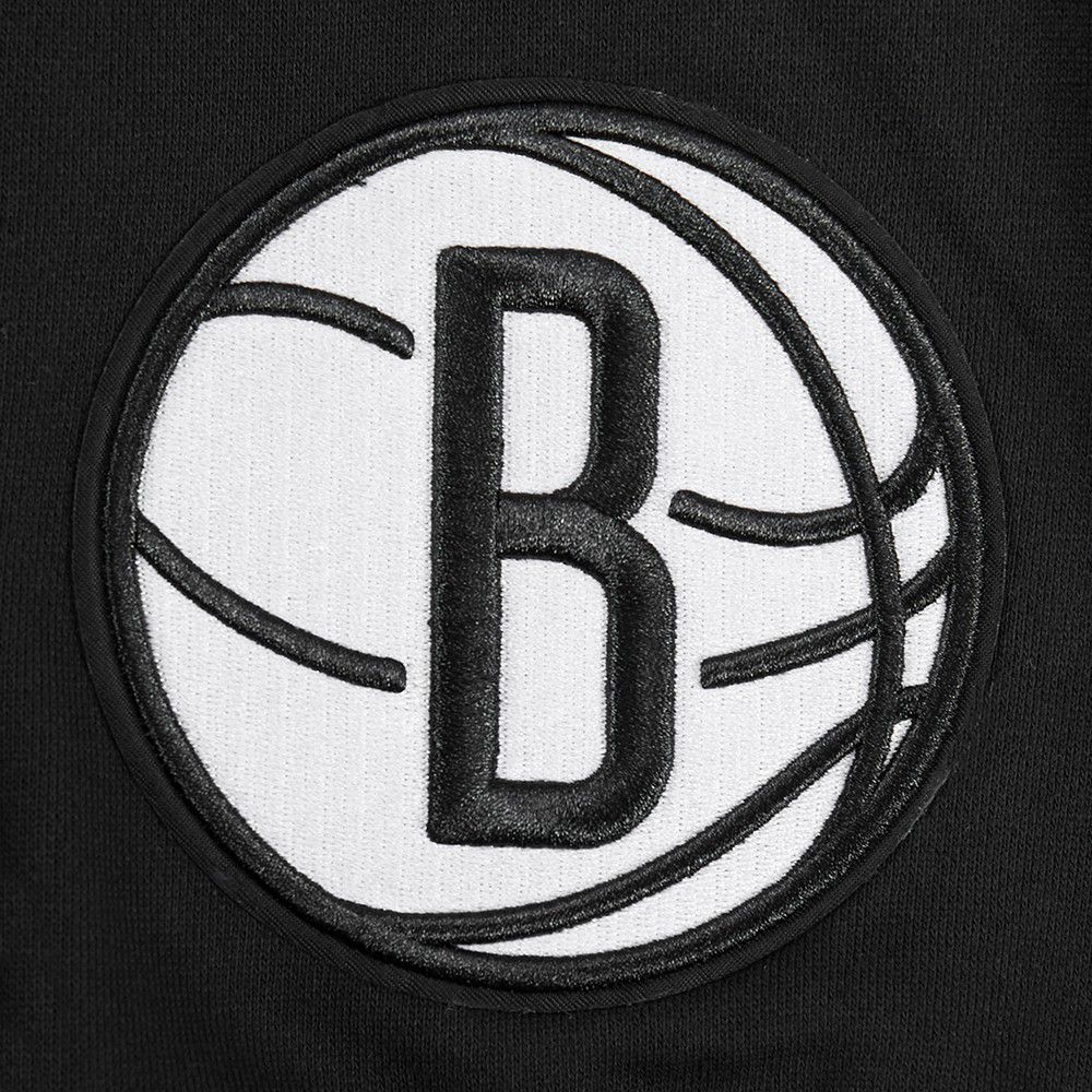 Pro Standard Men's Brooklyn Nets Black Wingspan Drop Shoulder Hoodie product image