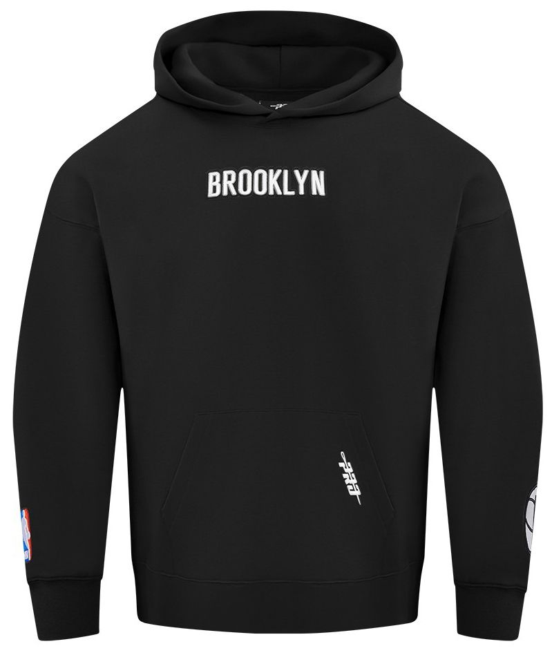 Pro Standard Men's Brooklyn Nets Black Wingspan Drop Shoulder Hoodie product image