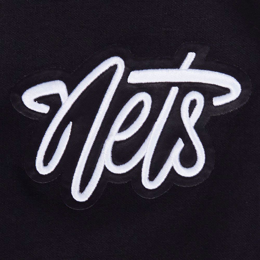 Pro Standard Men's Brooklyn Nets Black Classic Chenille Full Zip Hoodie product image