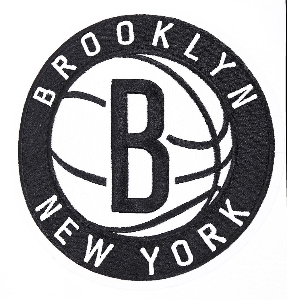 Pro Standard Men's Brooklyn Nets Grey Script Tail Rib Wool Varsity Jacket product image
