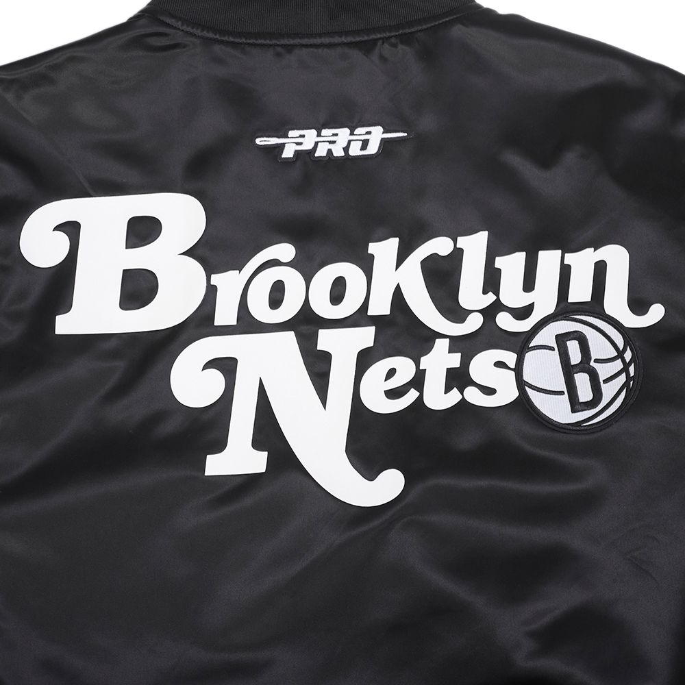Pro Standard Men's Brooklyn Nets Black Souvenir Satin Jacket product image