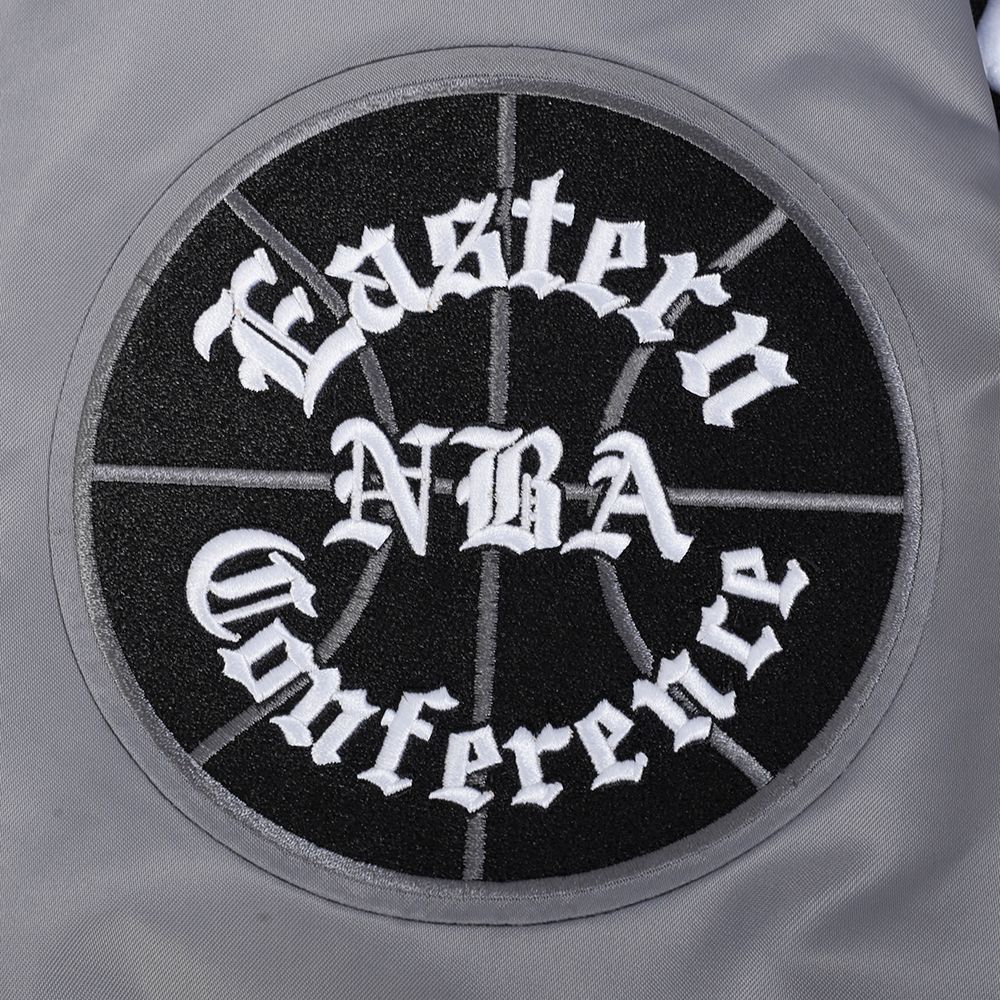 Pro Standard Men's Brooklyn Nets Grey Souvenir Satin Jacket product image