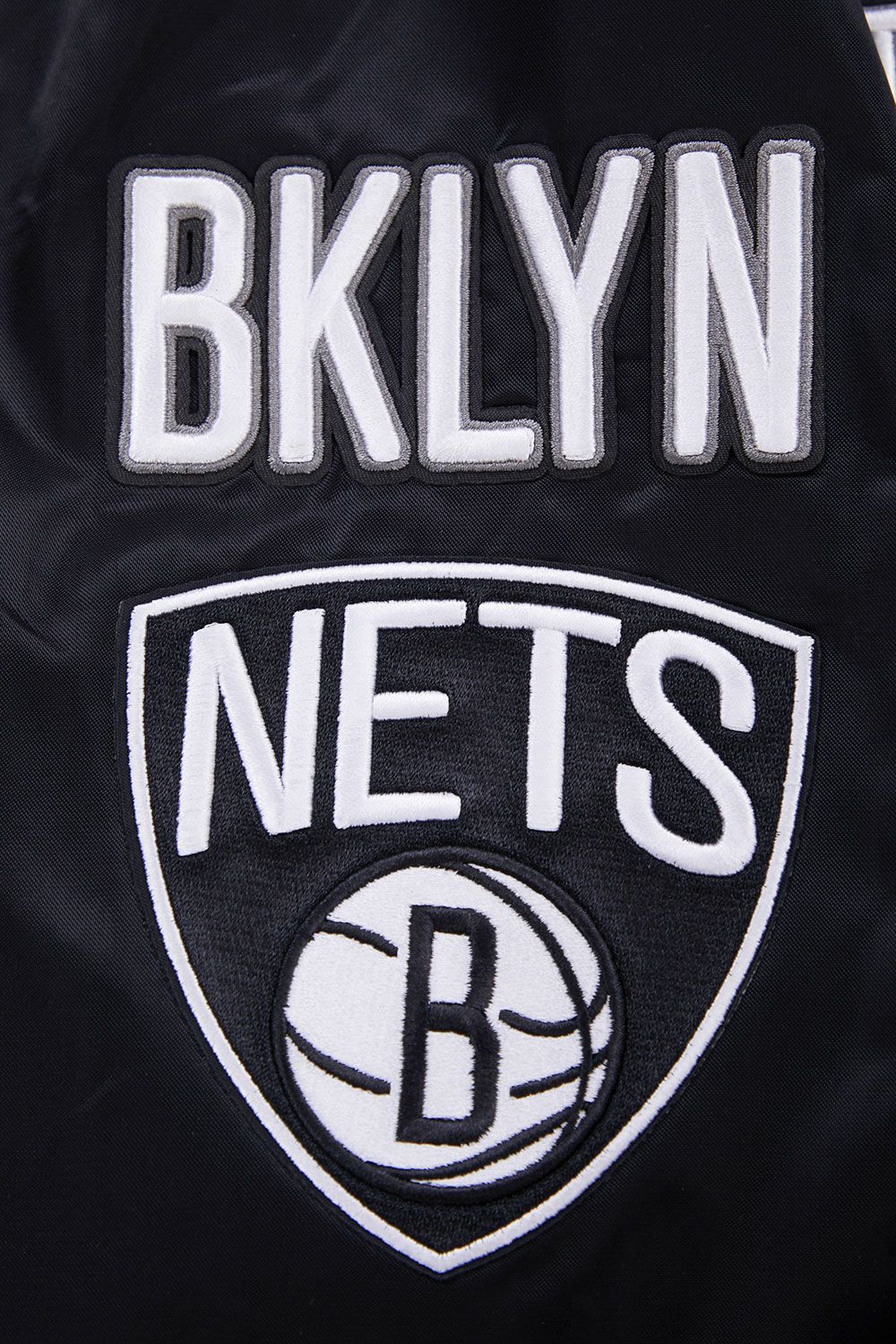Pro Standard Adult Brooklyn Nets Black Retro Classic Satin Jacket product image