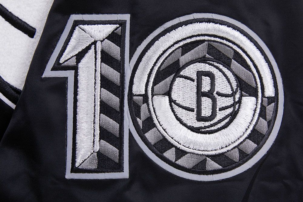 Pro Standard Adult Brooklyn Nets Black Retro Classic Satin Jacket product image