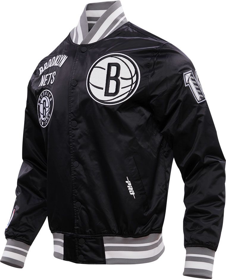 Pro Standard Adult Brooklyn Nets Black Retro Classic Satin Jacket product image