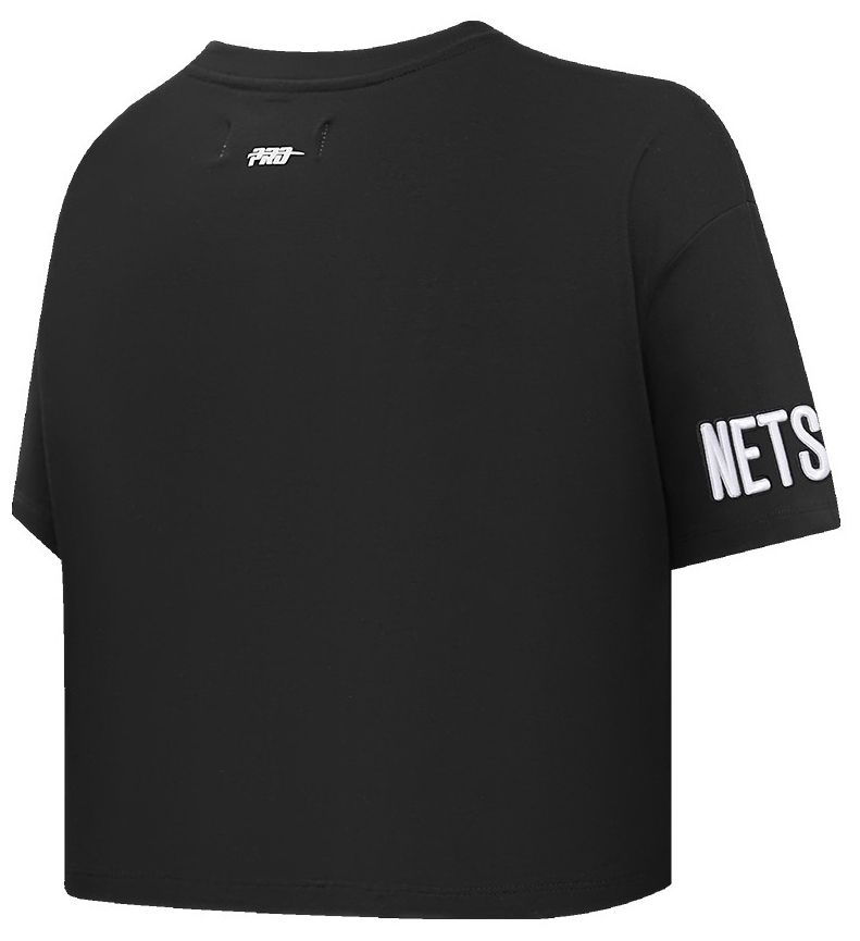 Pro Standard Women's Brooklyn Nets Black Script Tail Boxy T-Shirt product image
