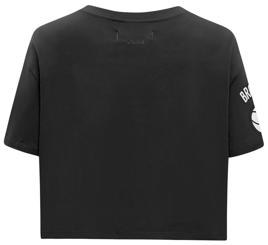 Pro Standard Women's Brooklyn Nets Black Mash Up Boxy T-Shirt product image