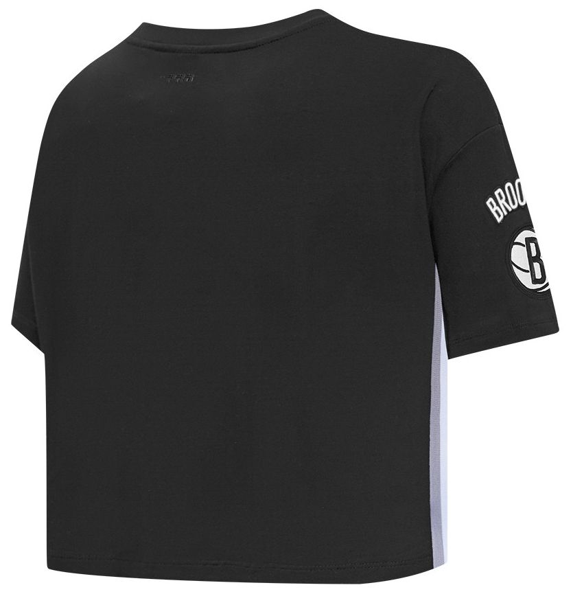 Pro Standard Women's Brooklyn Nets Black Mash Up Boxy T-Shirt product image