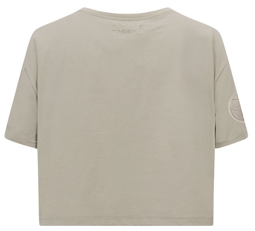 Pro Standard Women's Brooklyn Nets Taupe Neutral Boxy T-Shirt product image