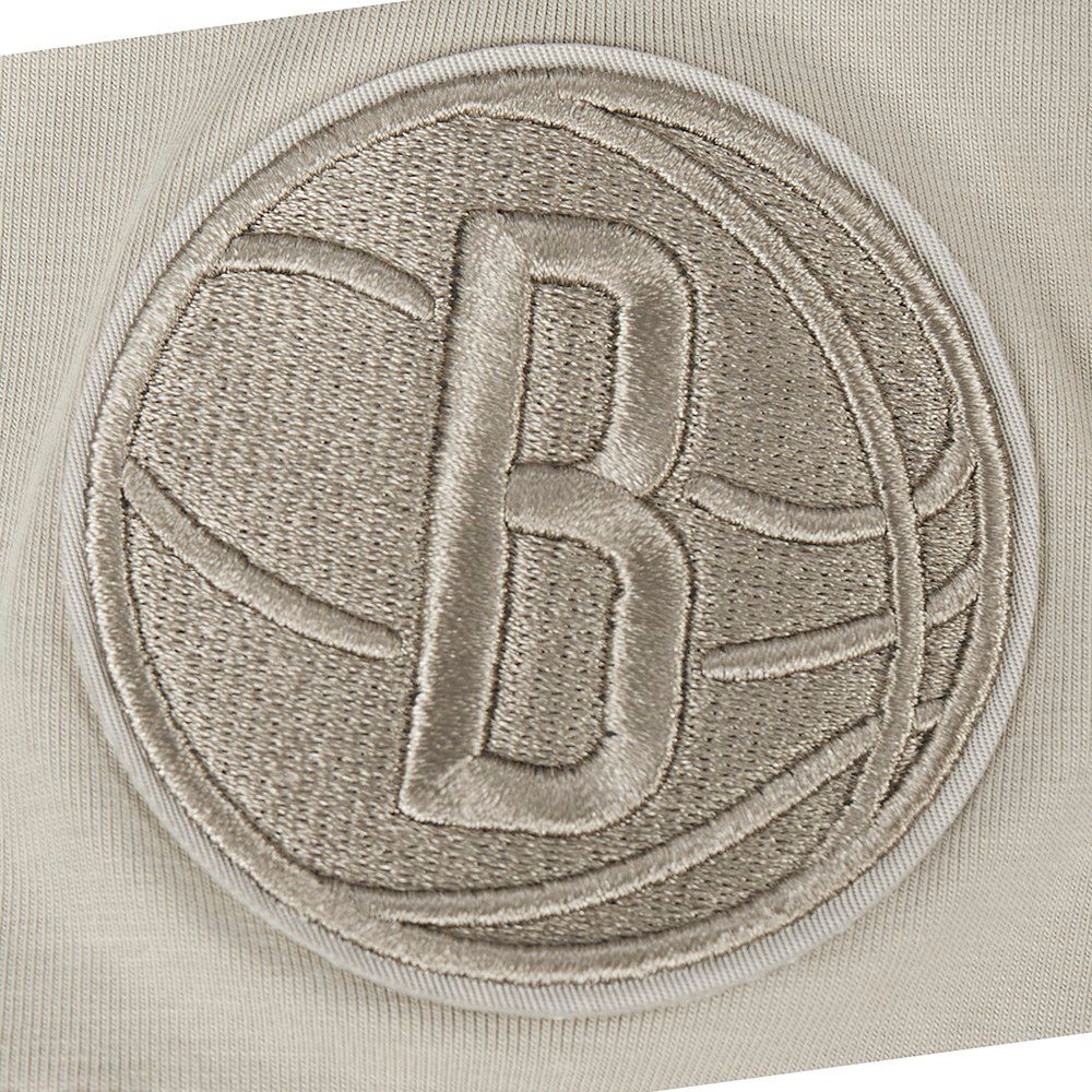 Pro Standard Women's Brooklyn Nets Taupe Neutral Boxy T-Shirt product image