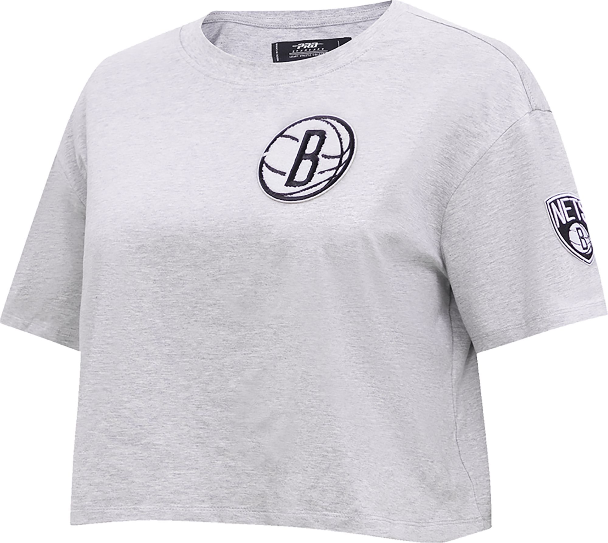 Pro Standard Women's Brooklyn Nets Grey Boxy T-Shirt product image