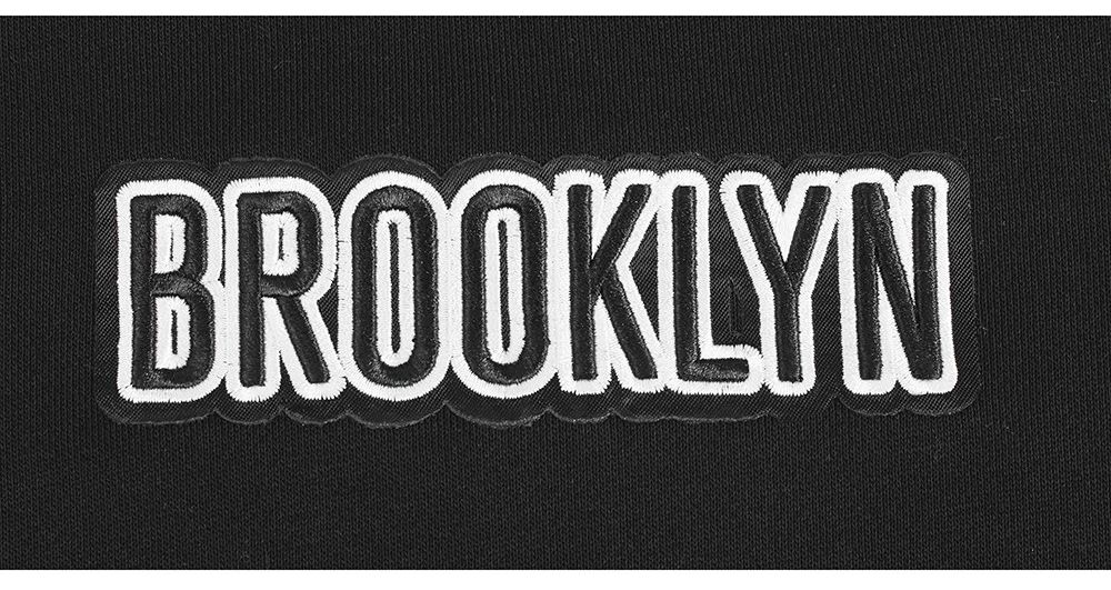 Pro Standard Women's Brooklyn Nets Black Wingspan Fleece Crewneck Sweatshirt product image