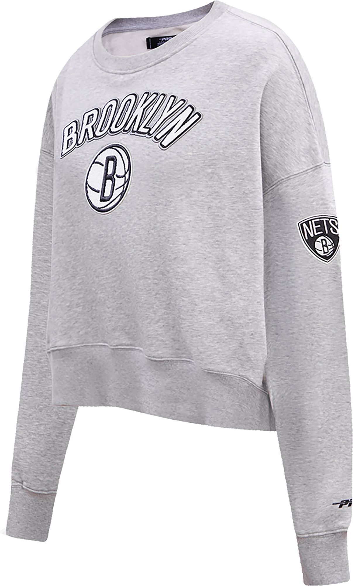 Pro Standard Women's Brooklyn Nets Grey Fleece Crewneck Sweater product image
