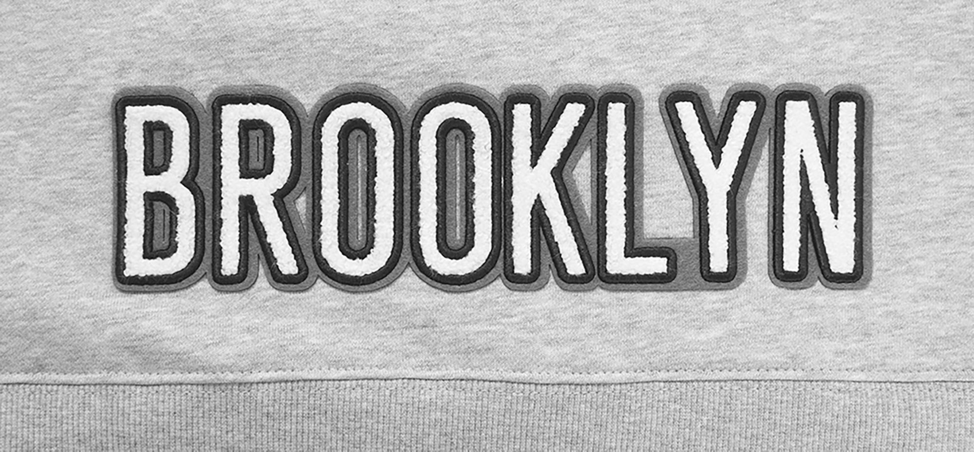 Pro Standard Women's Brooklyn Nets Grey Cropped Fleece Pullover Hoodie product image