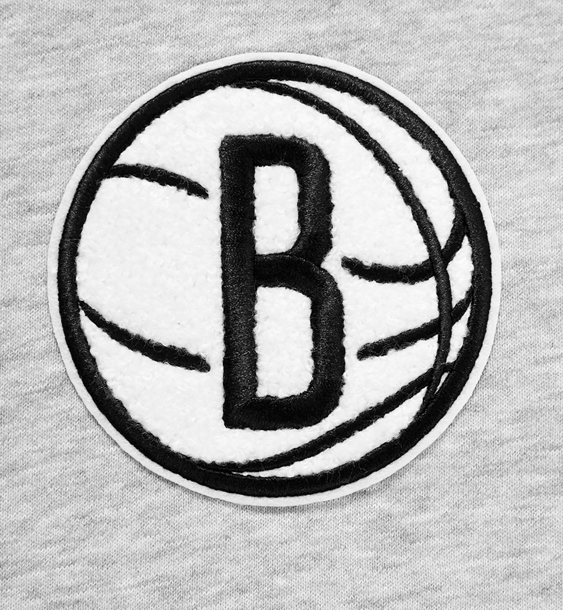 Pro Standard Women's Brooklyn Nets Grey Cropped Fleece Pullover Hoodie product image