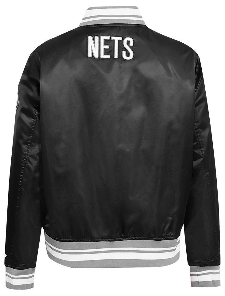 Pro Standard Women's Brooklyn Nets Black Script Tail Satin Jacket product image