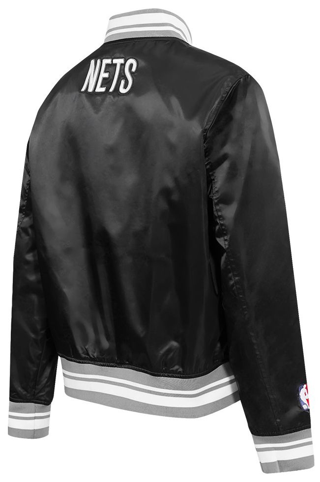 Pro Standard Women's Brooklyn Nets Black Script Tail Satin Jacket product image