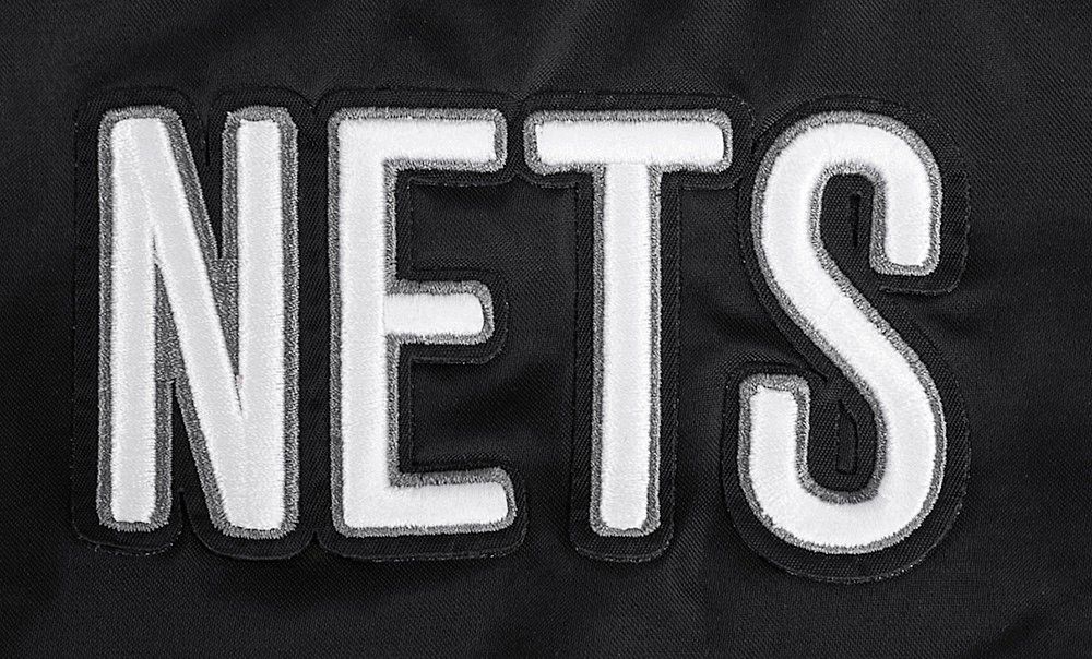 Pro Standard Women's Brooklyn Nets Black Script Tail Satin Jacket product image