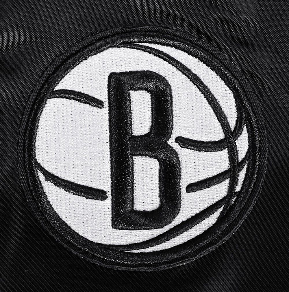 Pro Standard Women's Brooklyn Nets Black Script Tail Satin Jacket product image