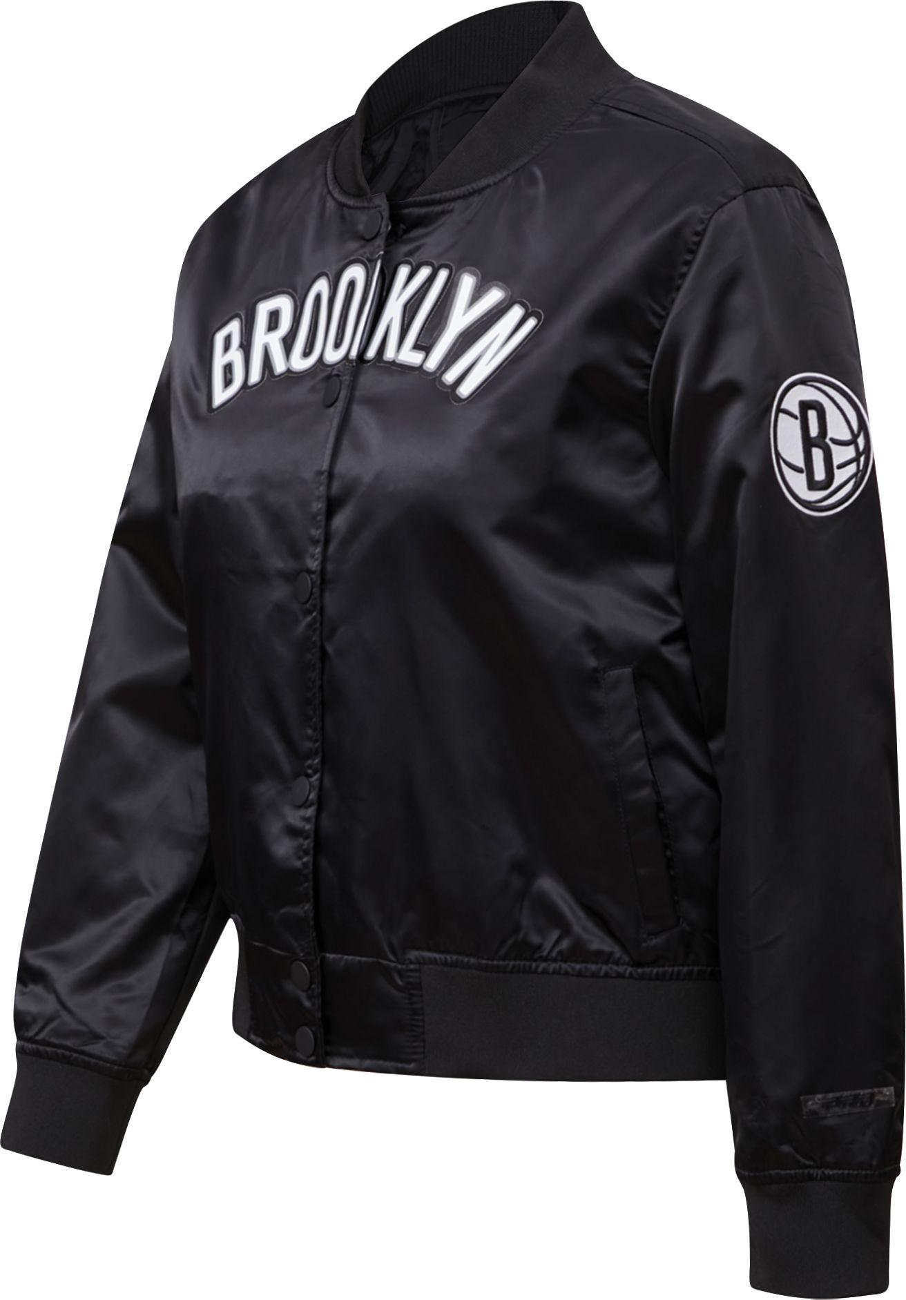 Pro Standard Women's Brooklyn Nets Black Classic Satin Jacket product image
