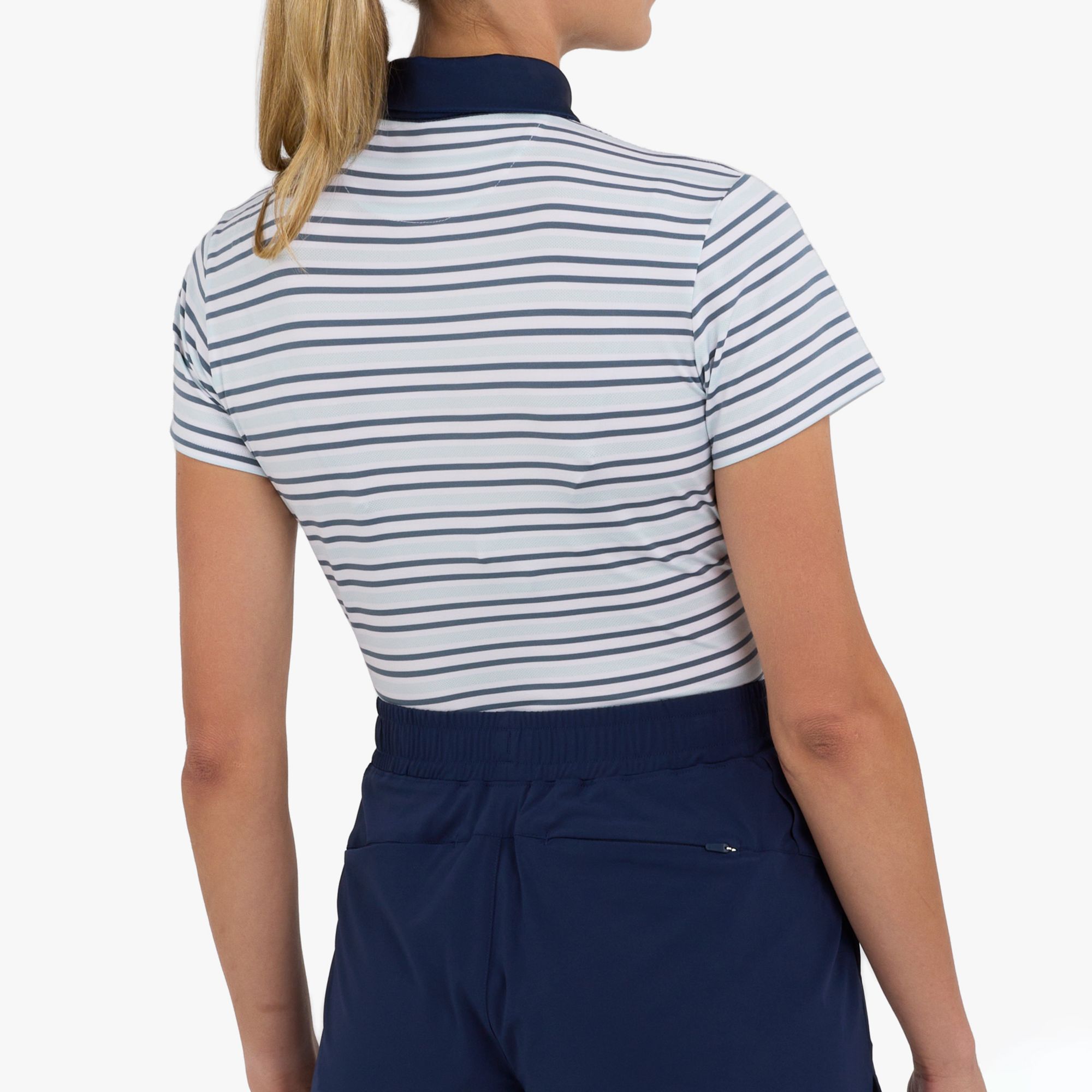Bad Birdie Women's Striped Short Sleeve Core Performance Golf Polo product image