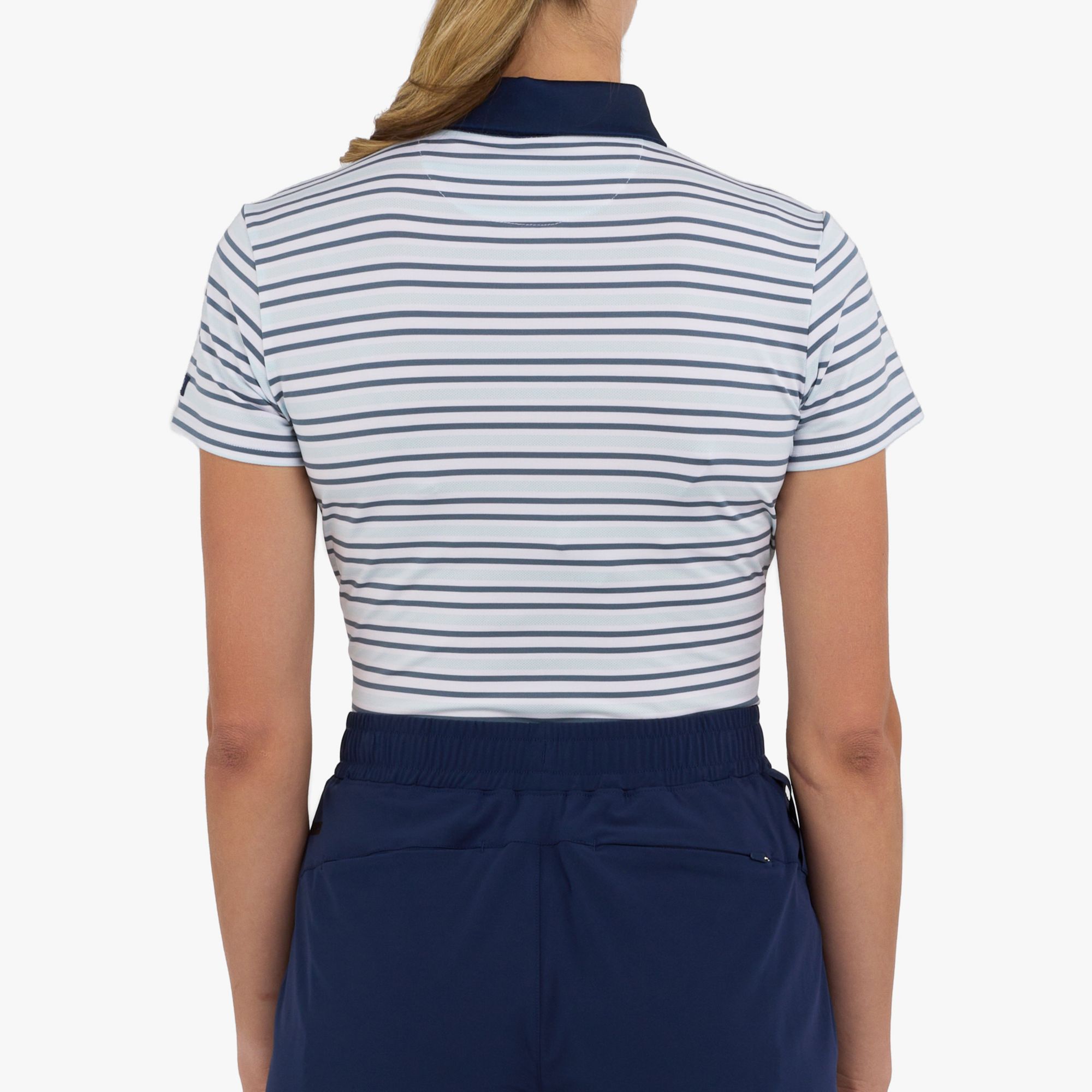 Bad Birdie Women's Striped Short Sleeve Core Performance Golf Polo product image