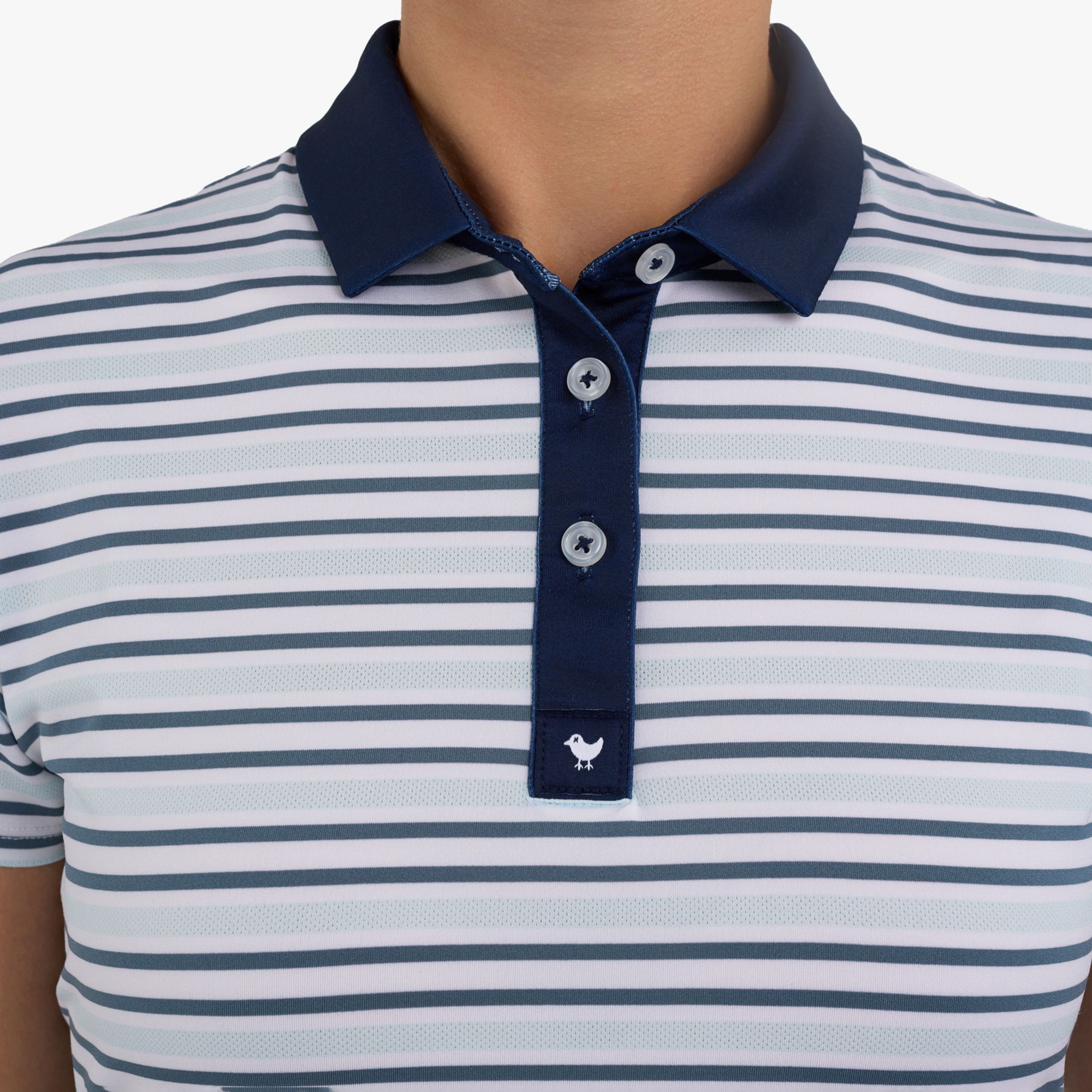 Bad Birdie Women's Striped Short Sleeve Core Performance Golf Polo product image